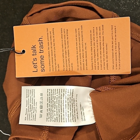 💕GIRLFRIEND COLLECTIVE💕 Compressive Pocket Leggings ~ Earth Brown Medium M NWT - Picture 16 of 16